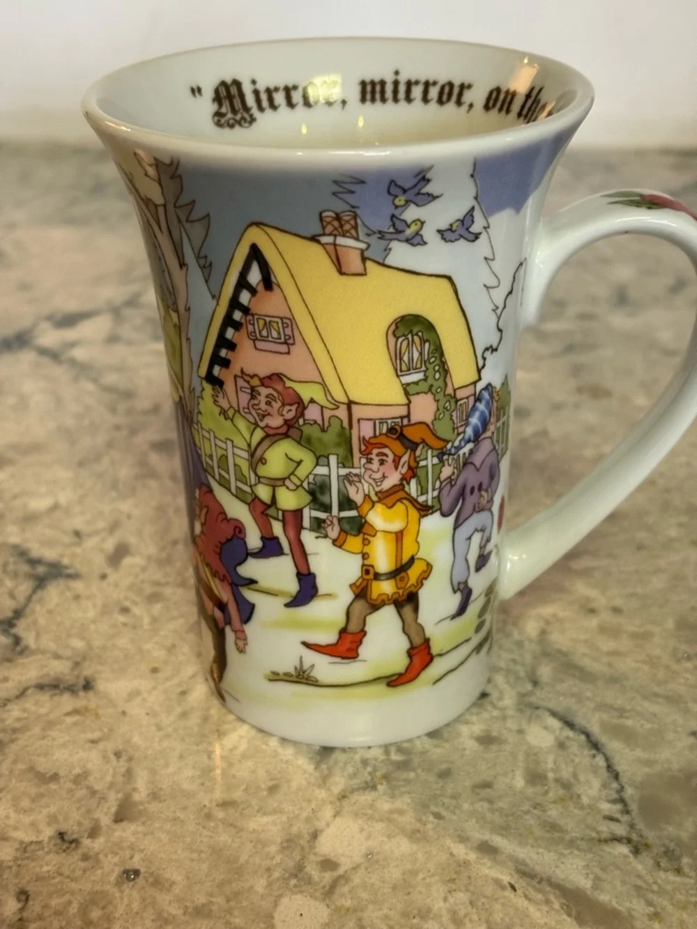Snow White Accent Mug with Red Rose Detail Paul Cardew